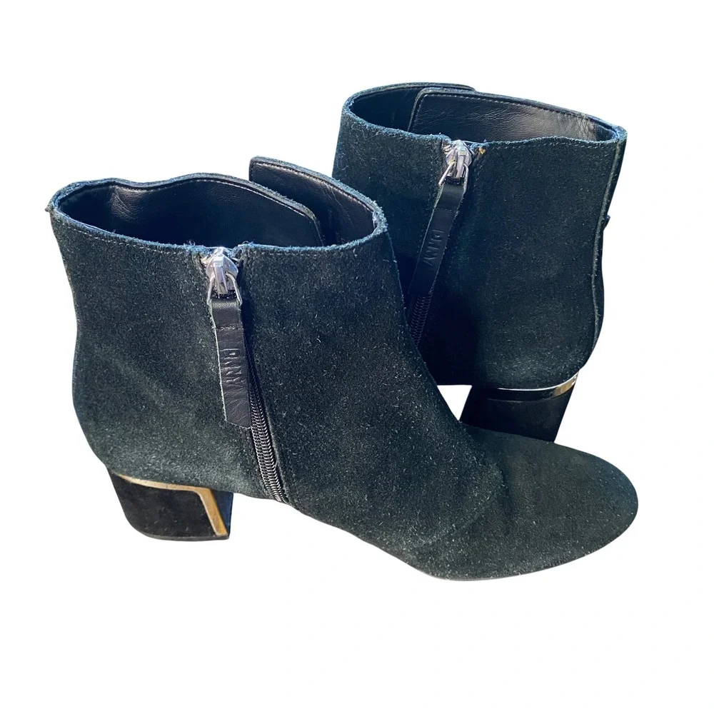 Dkny black suede